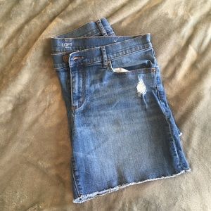 Raw Hem Denim Shorts